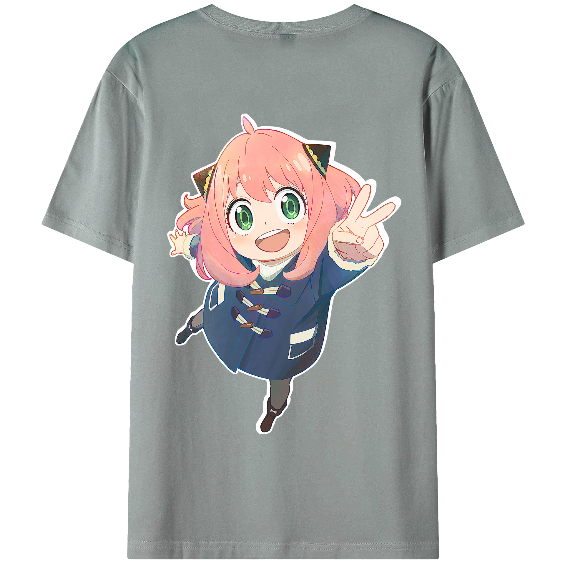 （画像用） SPY×FAMILY间谍家家酒 綿100％ メンズ半袖Tシャツ（バックプリント） 通気性